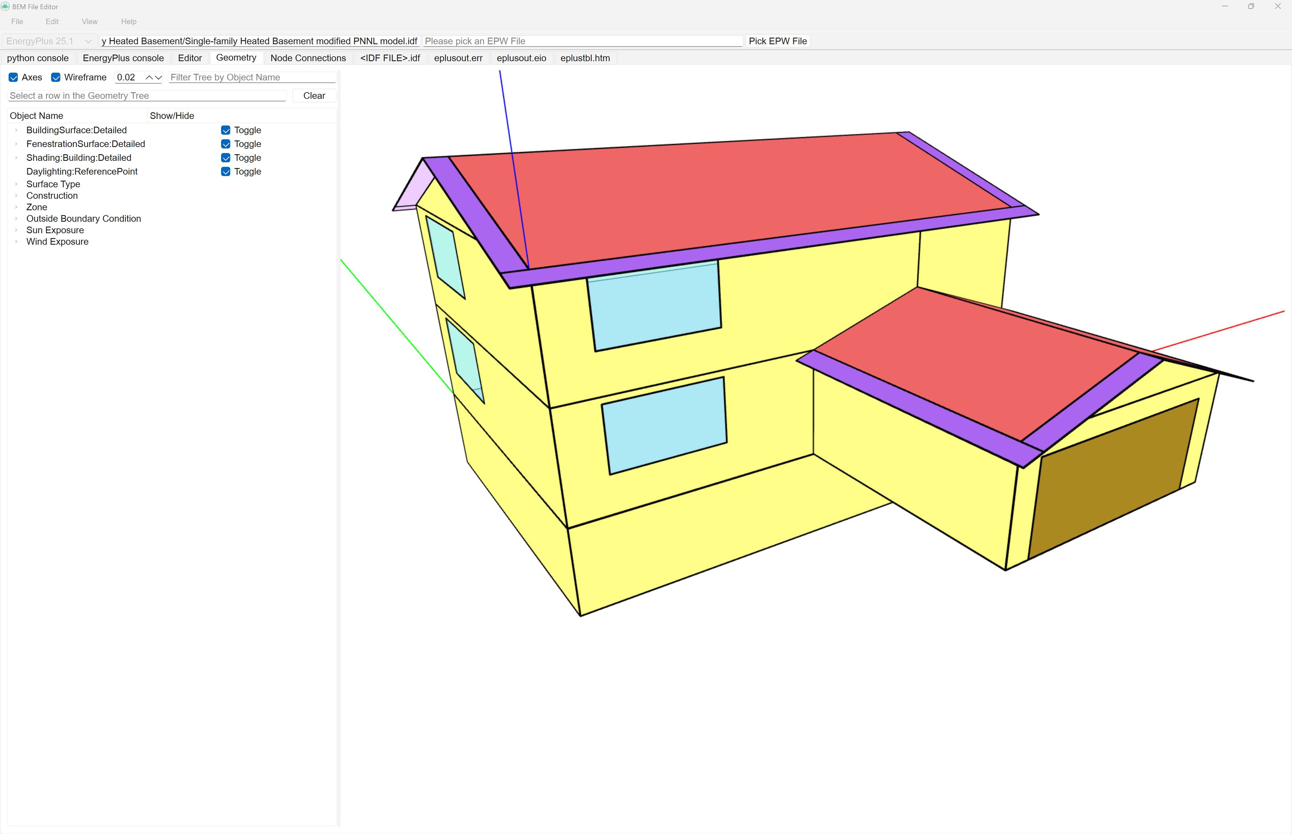 Modified PNNL Single-family detached house with basement